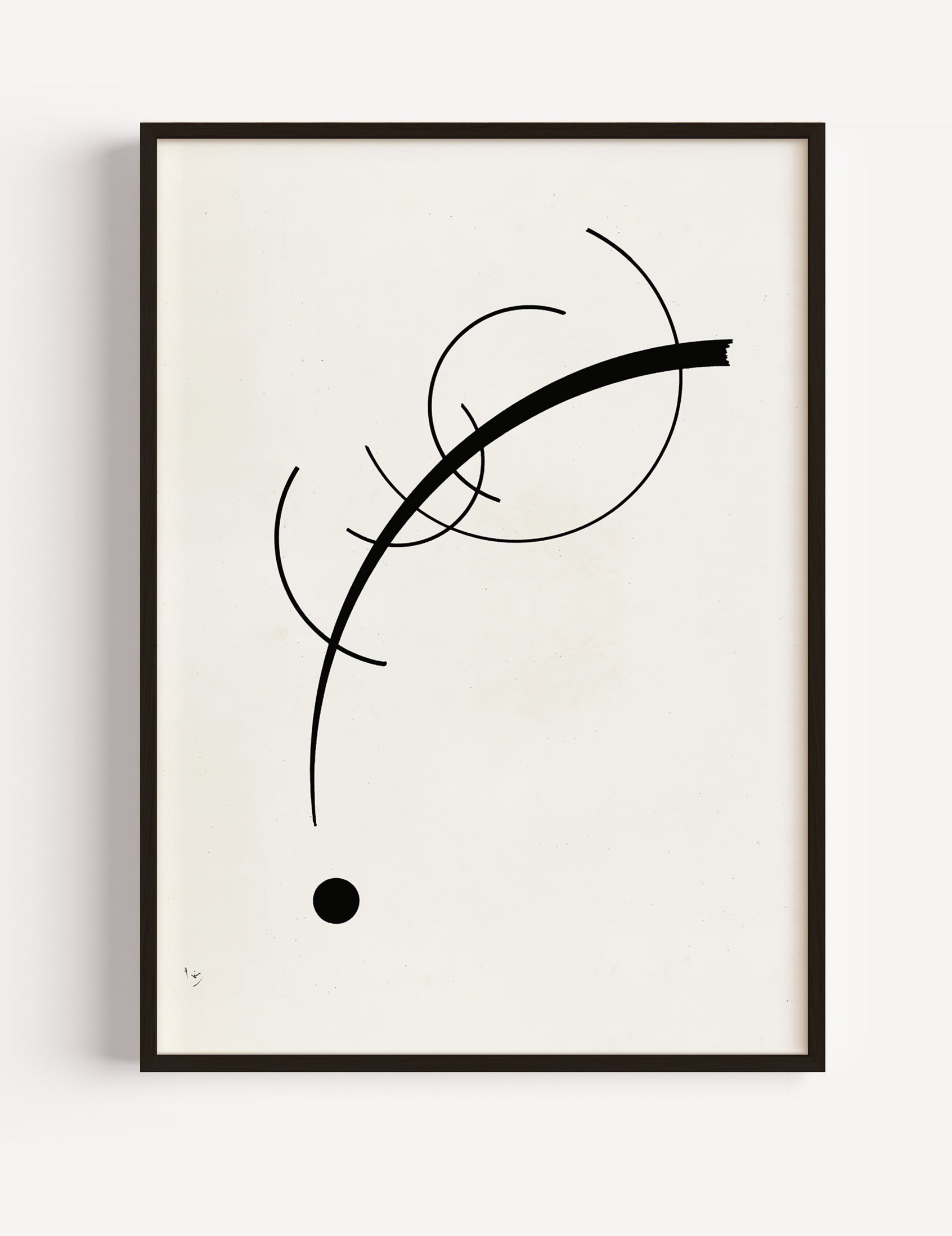 Free Curve to the Point by Wassily Kandinsky 1925 Poster