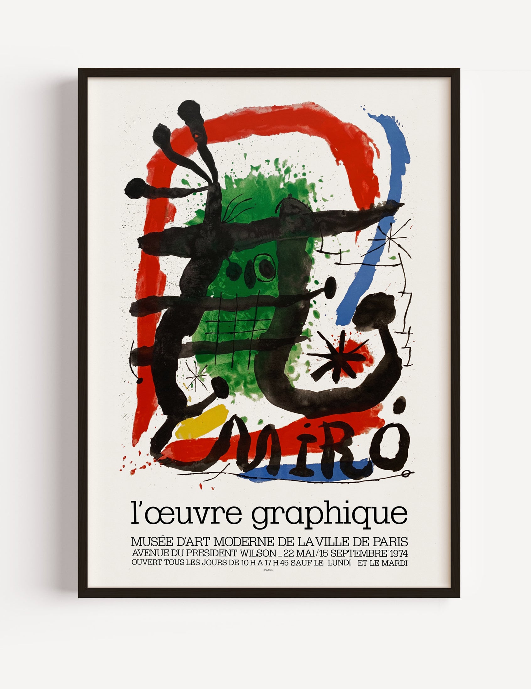 Joan Miró Exhibition Poster 1974