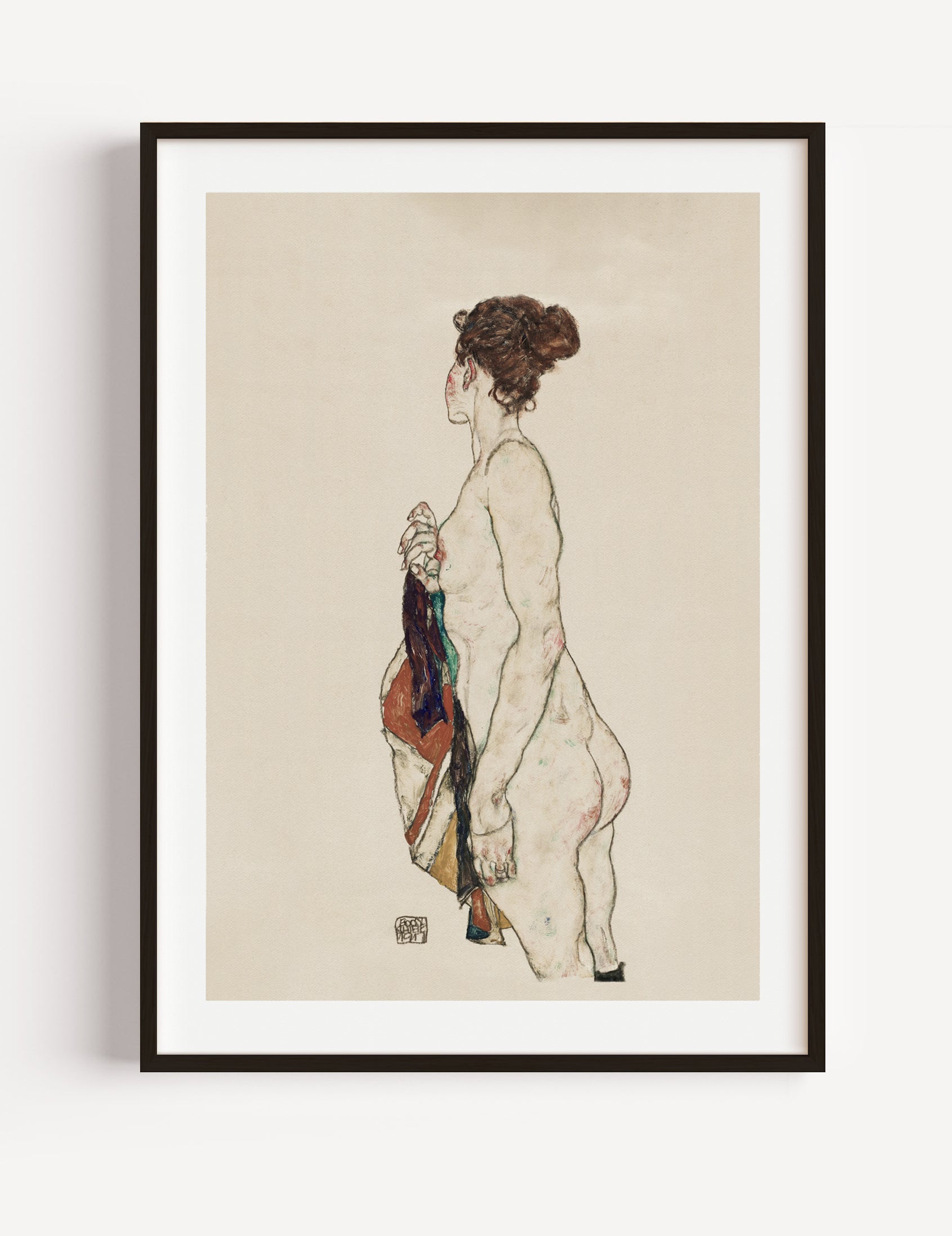 Standing Nude (1917) by Egon Schiele poster
