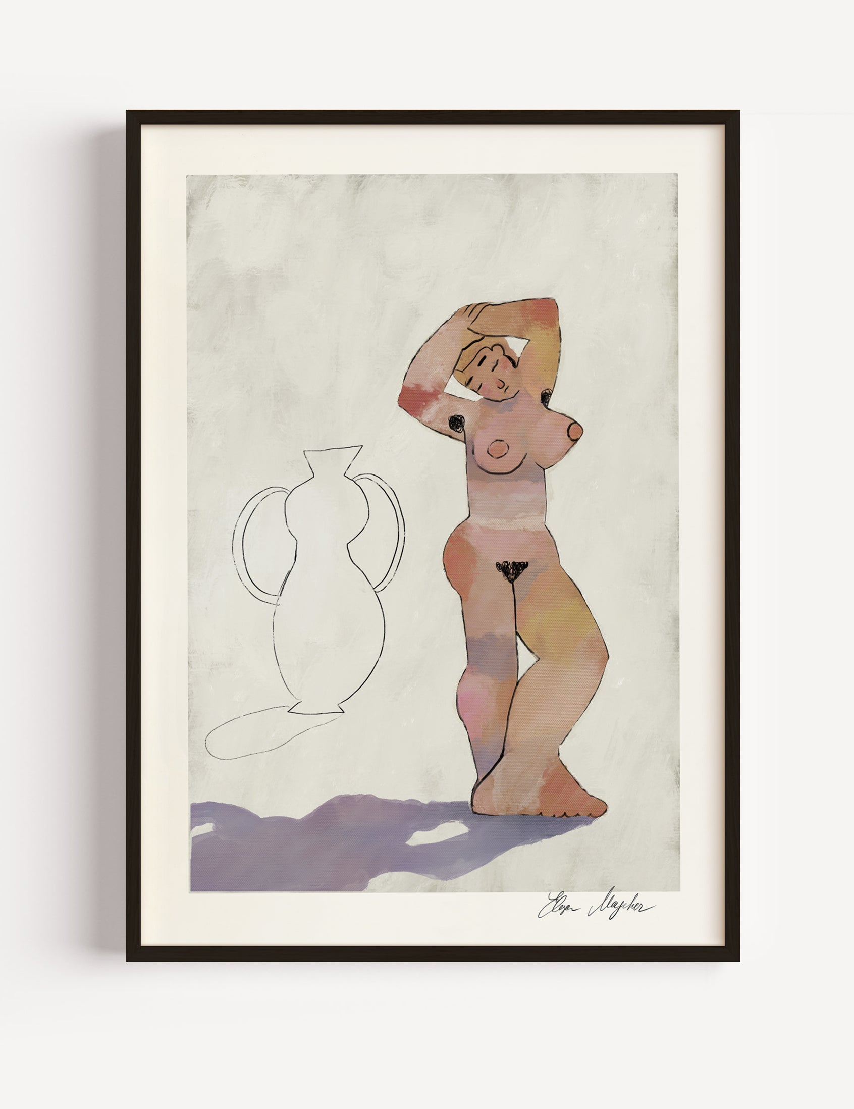 Woman and the Vase by Eliza Majcher Poster