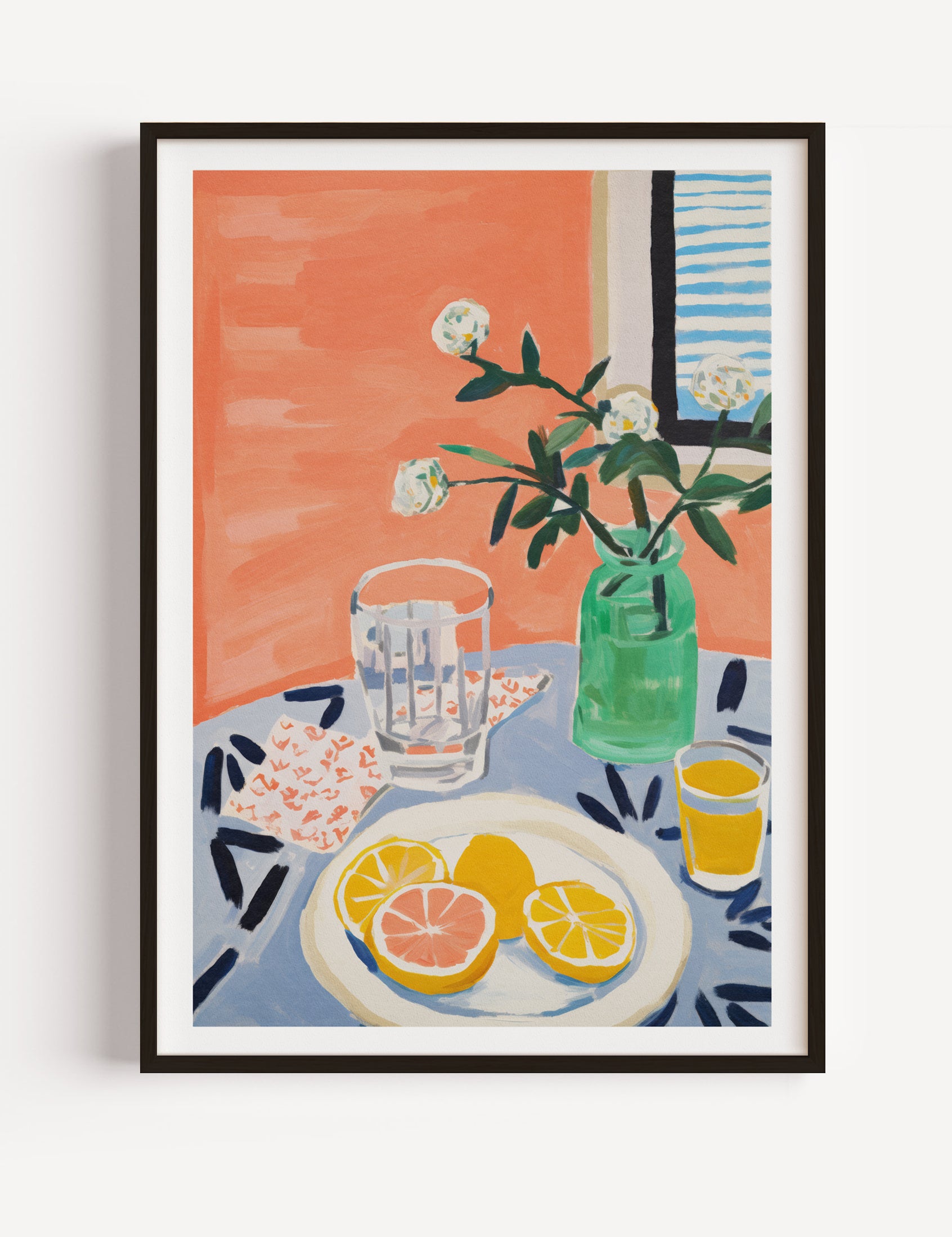 Morning with Oranges Poster