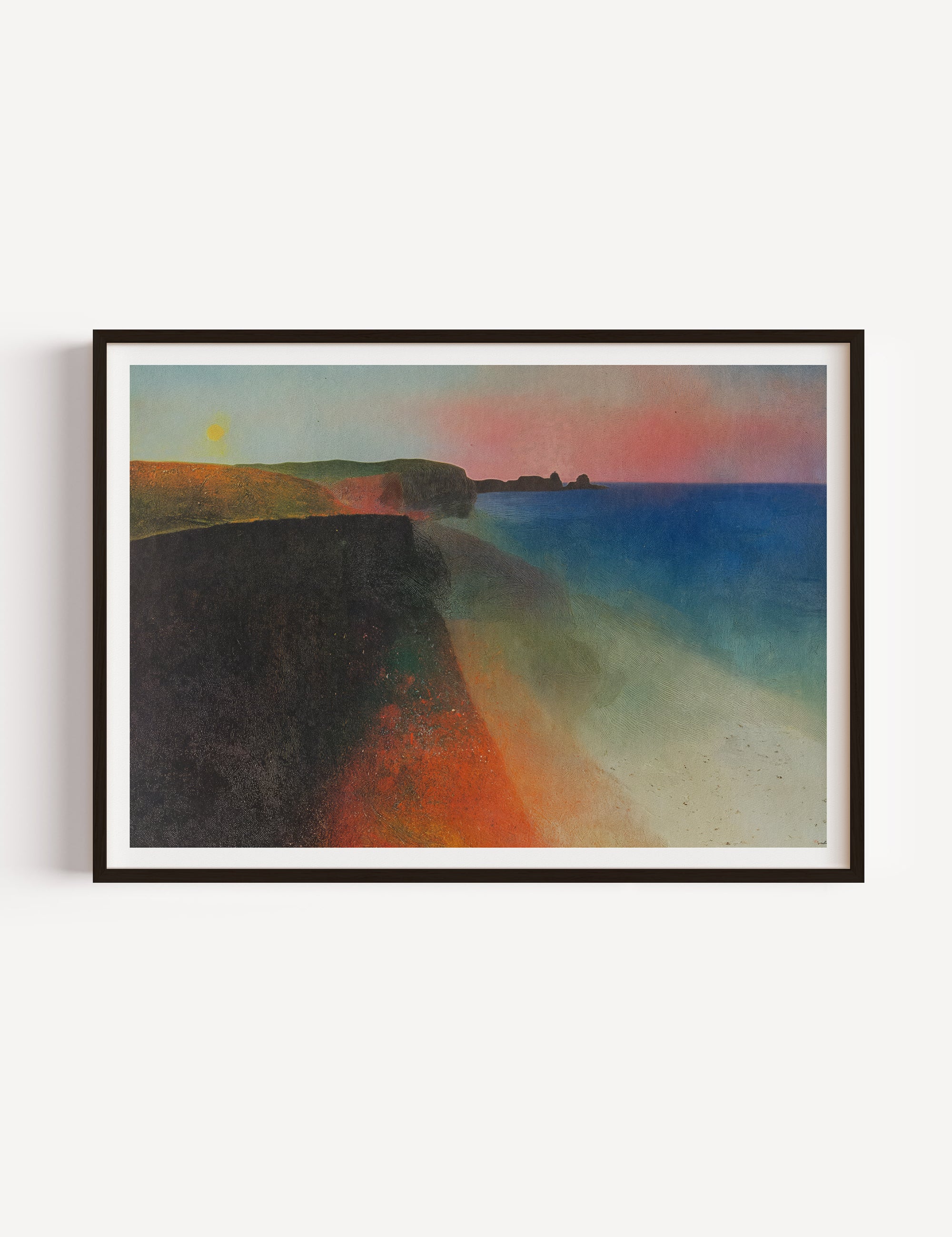 Ethereal Shores Abstract Landscape Poster