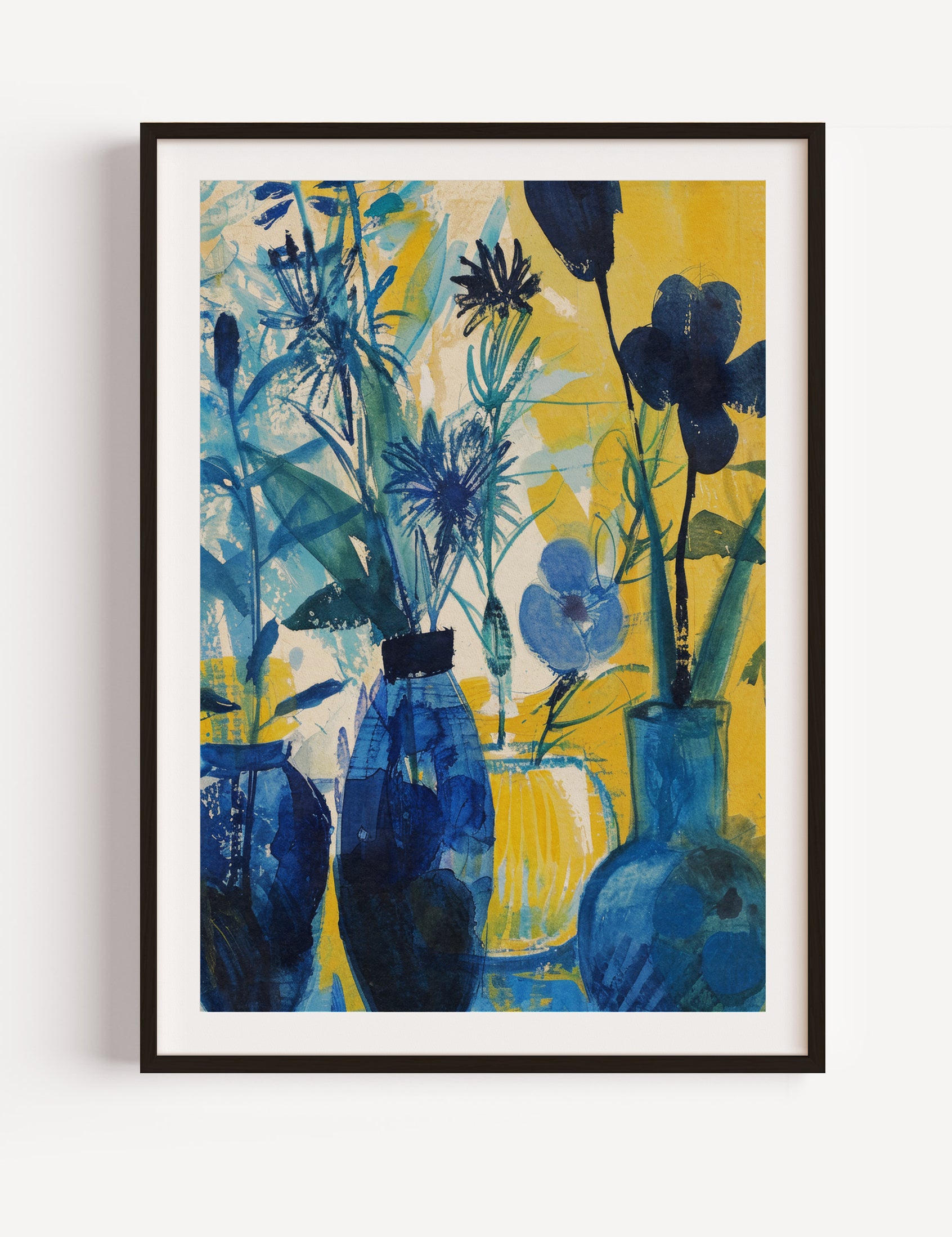 Still Life with Blue and Yellow Poster