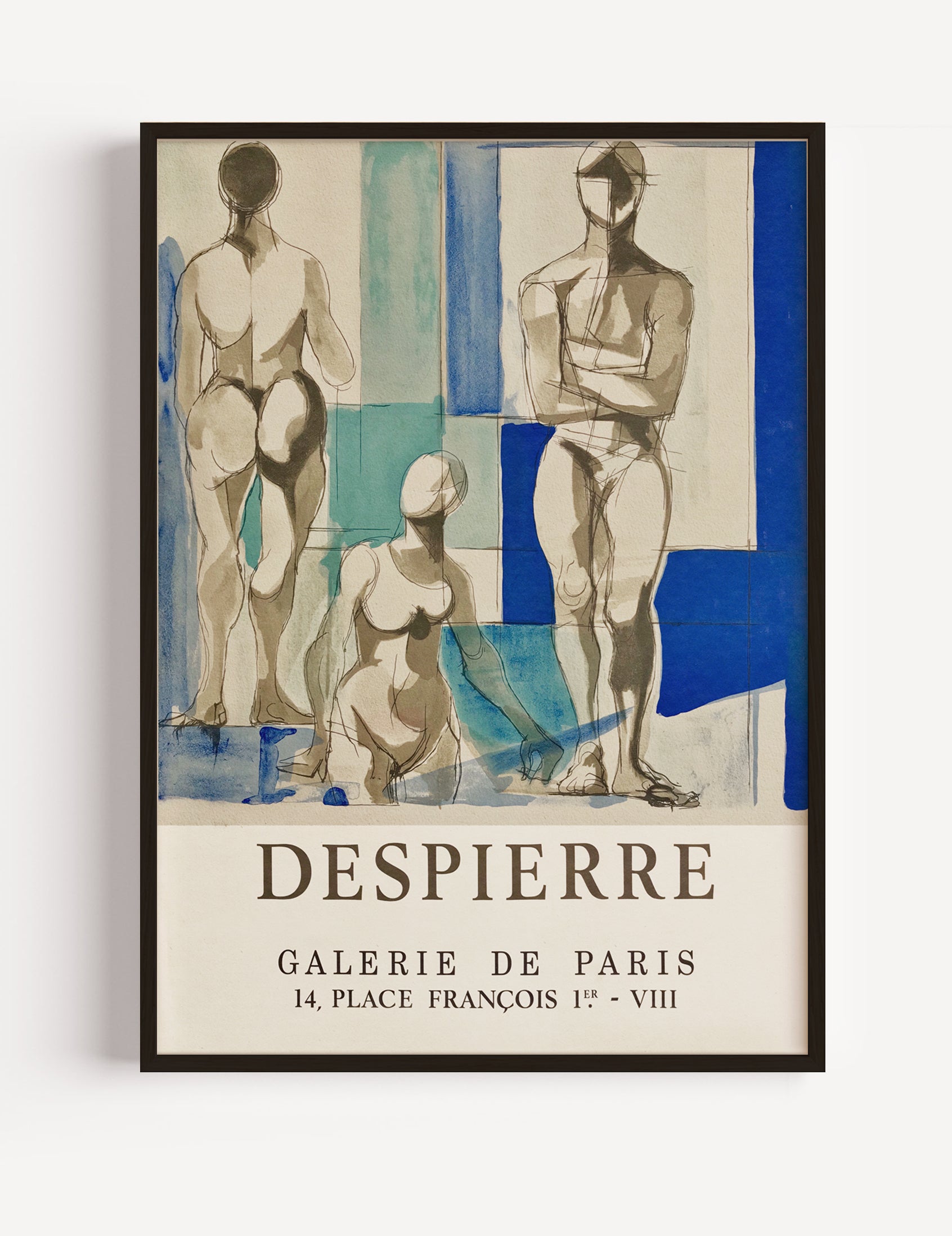 Jacques Despierre  Vintage Exhibition poster,  Baigneurs Poster