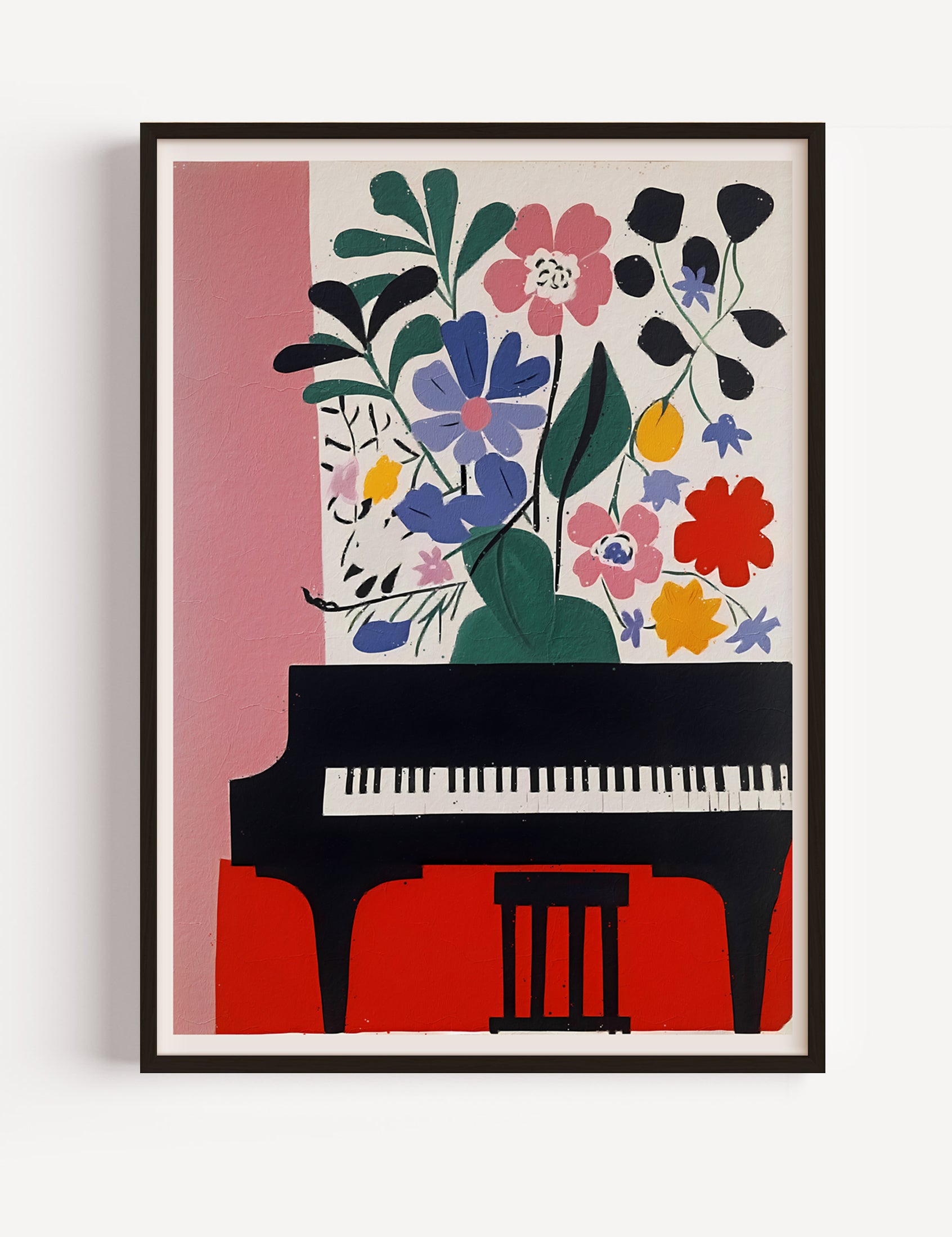 Piano With Flowers by Studio Manufaktura Poster
