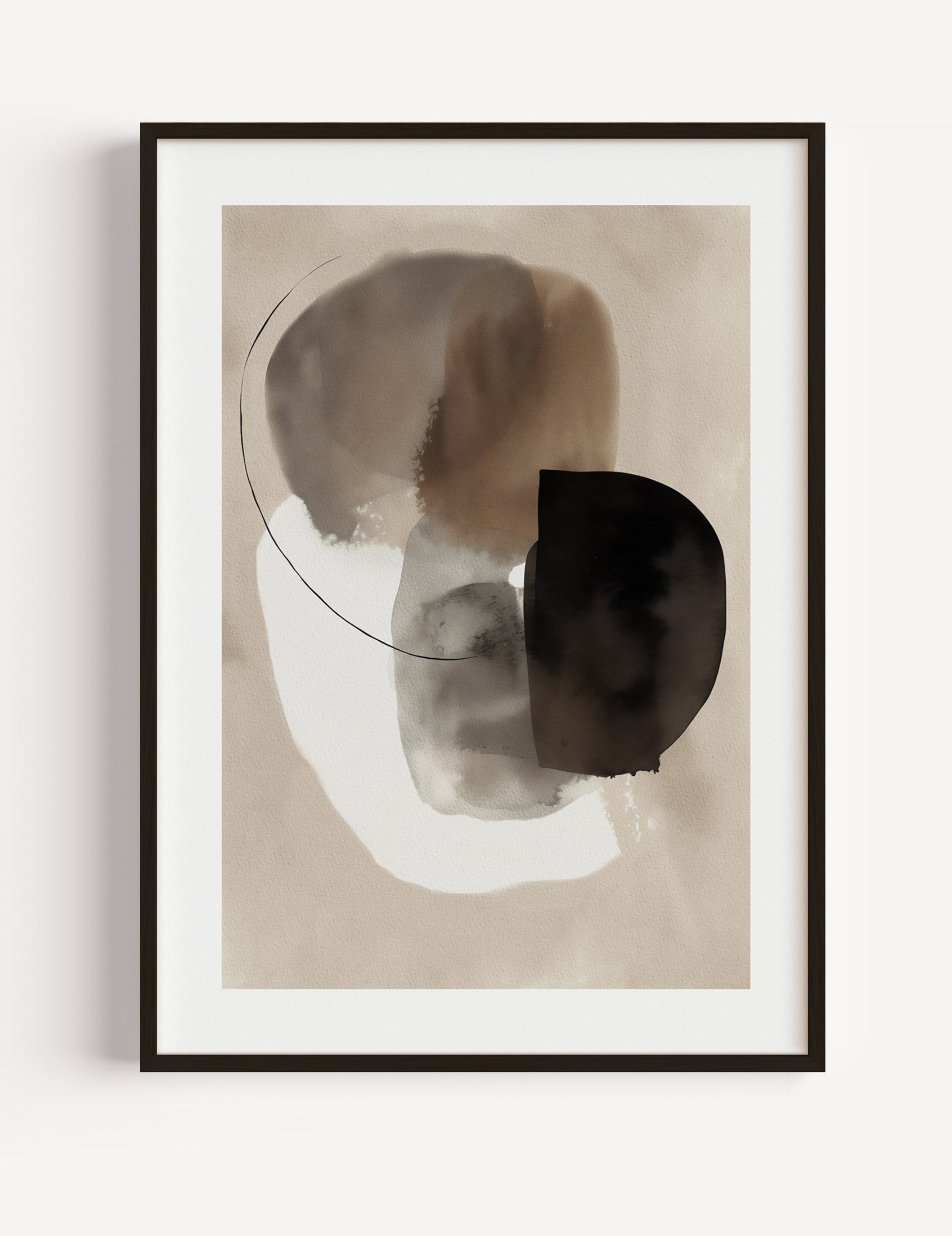 Abstract Shapes in Colours of Nature Poster