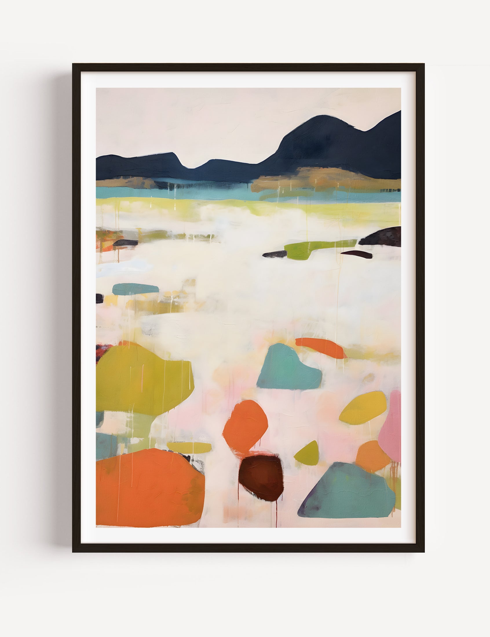 Abstract Landscape with Mountains and Sea II Poster