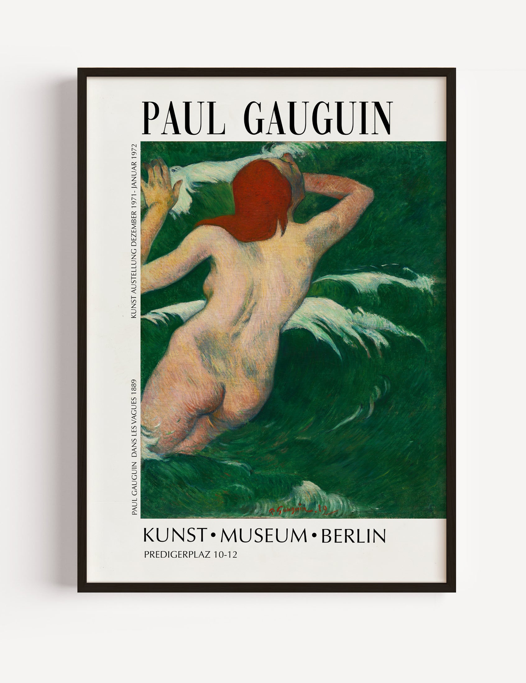 Paul Gauguin Exhibition Poster with In the Waves artwork, 1972 Poster