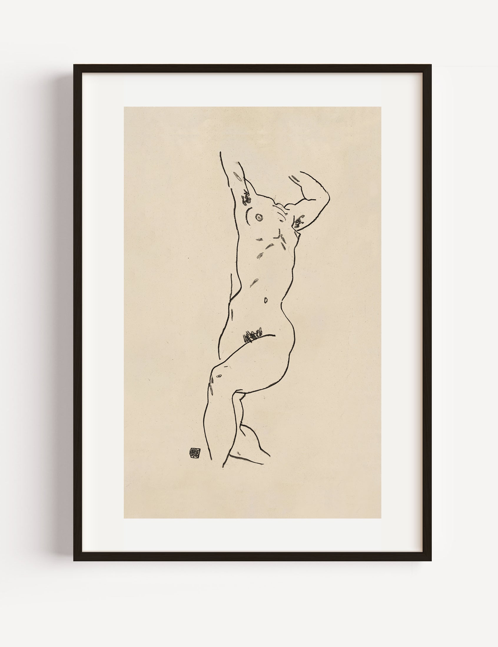 Torso of a Nude by Egon Schiele 1918 Poster