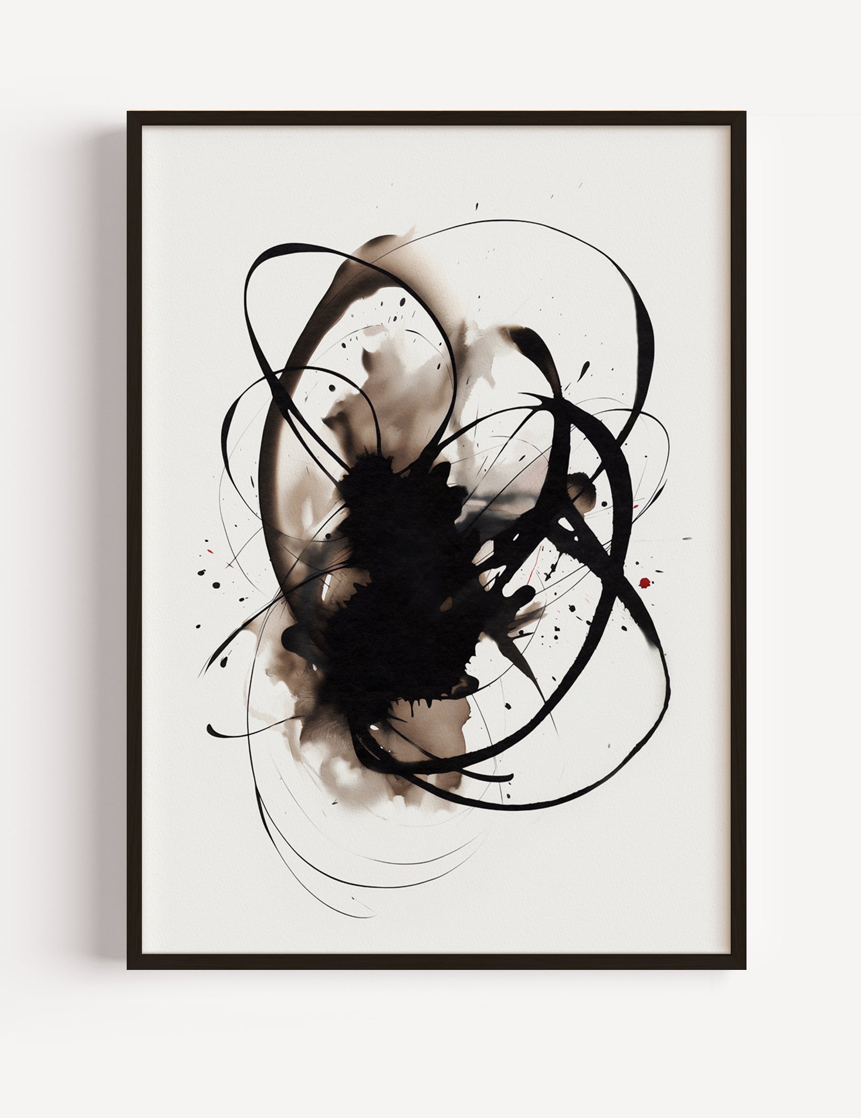 Chaos Abstract Painting by Studio Manufaktura, Black and White Poster