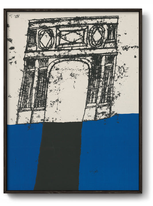 Archway woodcut, Carol Summers , Vintage Art Poster