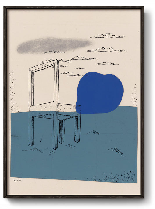 Landscape with a chair  by Mikuláš Galanda, Abstract Art Poster