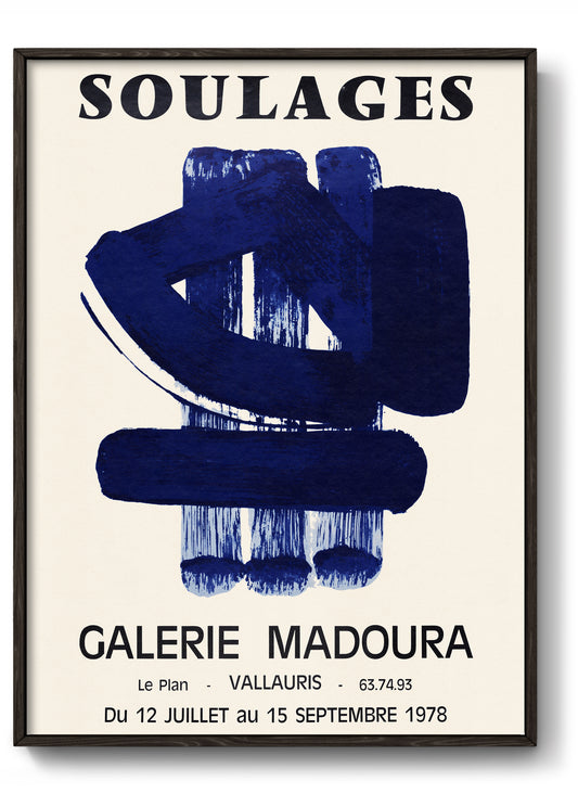 Pierre Soulages vintage exhibition poster