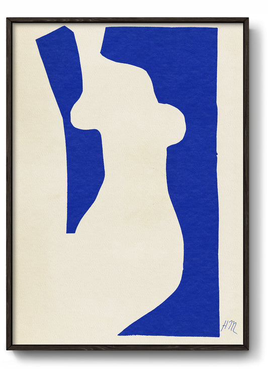 Henri Matisse, Blue woman figure Papier Decoupes, Abstract Art Poster