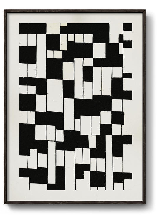 Black and white abstraction, Studio Manufaktura, Minimalist Art Poster