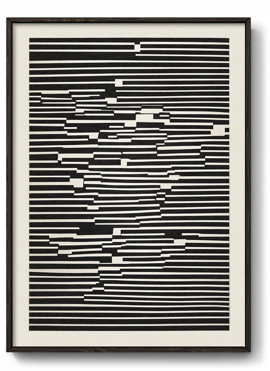 Black and white abstraction N5, Studio Manufaktura, Minimalist Art Poster