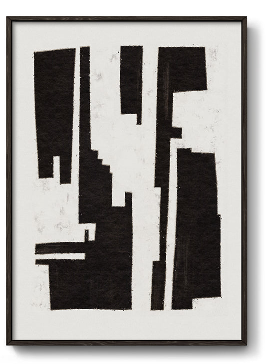 Black and white abstraction  N7, Studio Manufaktura, Minimalist Art Poster