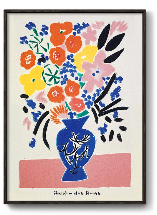 Jardin de fleurs Art Poster by Studio Manufaktura