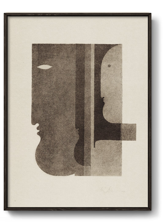 Two Profiles Art Print by Oskar Schlemmer, 1920