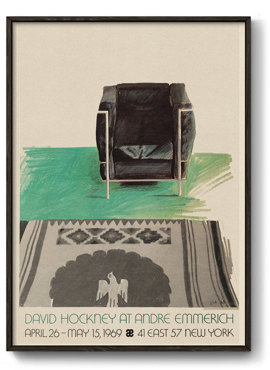 David Hockney Art Poster, Exhibition Poster, 1969