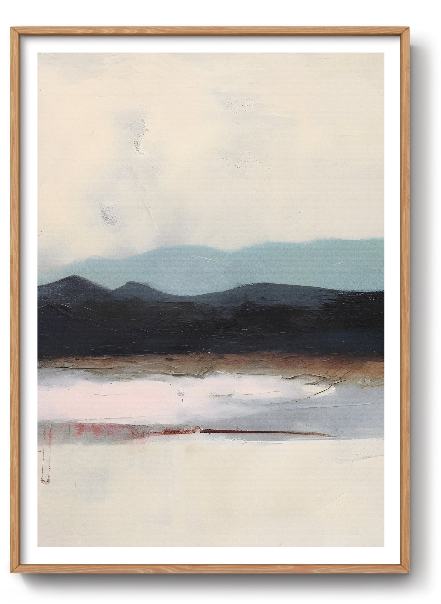 Mountains Abstract Landscape I, Tranquil Modern Art Print