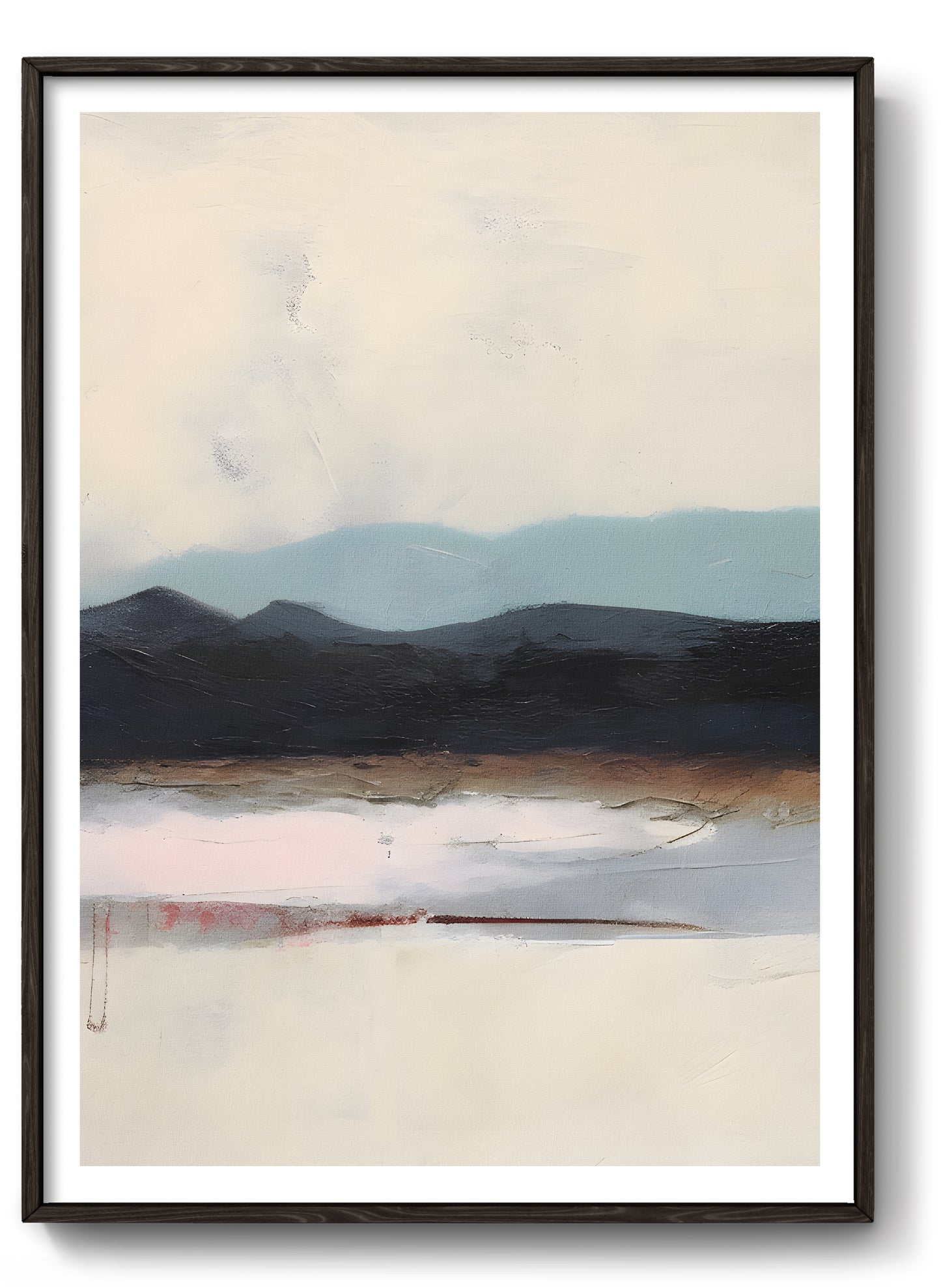 Mountains Abstract Landscape I, Tranquil Modern Art Print