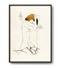 Load image into Gallery viewer, Two Women Embracing by Egon Schiele, 1913
