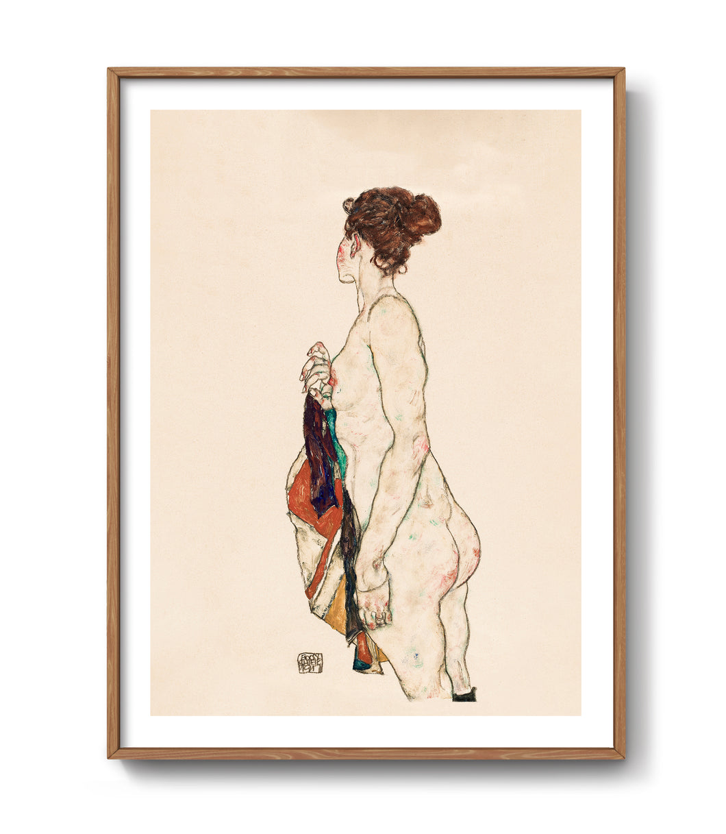 Nude woman by Egon Schiele, 1917