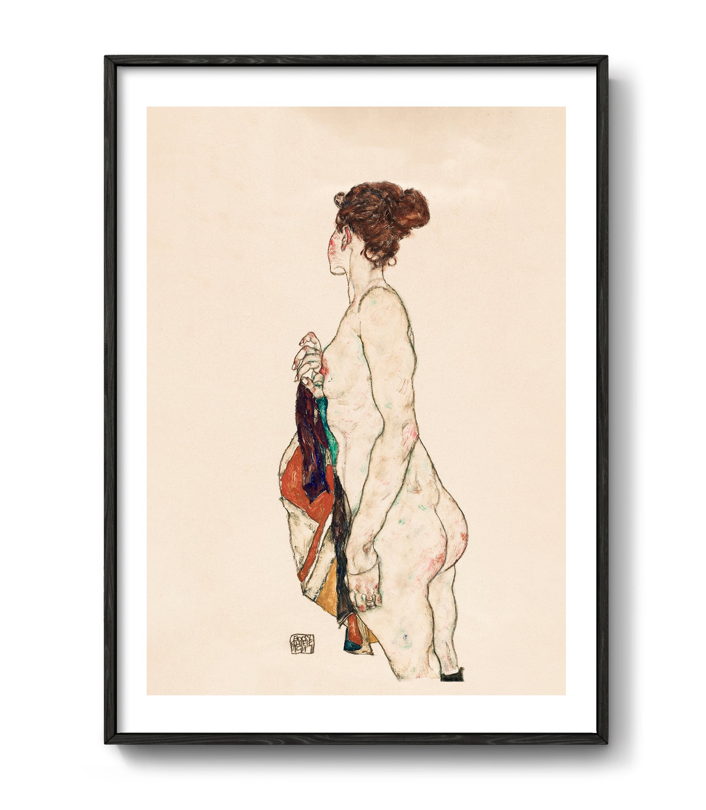 Nude woman by Egon Schiele, 1917
