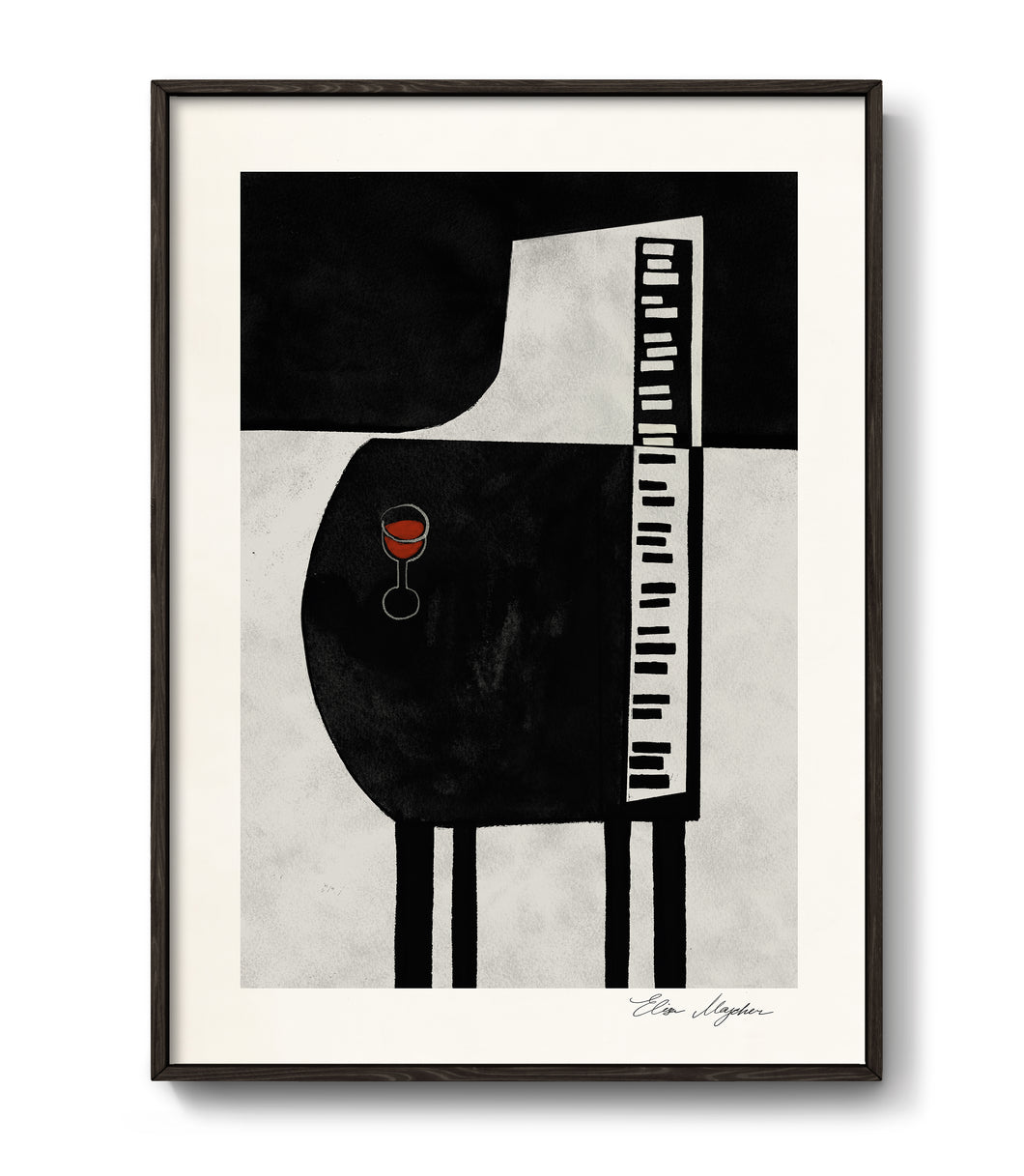 Piano art print by Elisa Macher