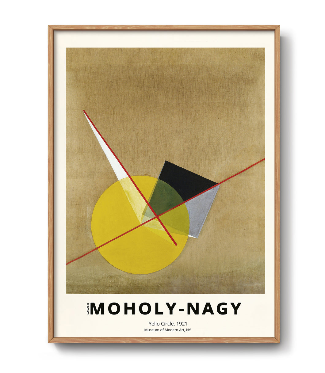 Art poster by László Moholy-Nagy Yello Circle