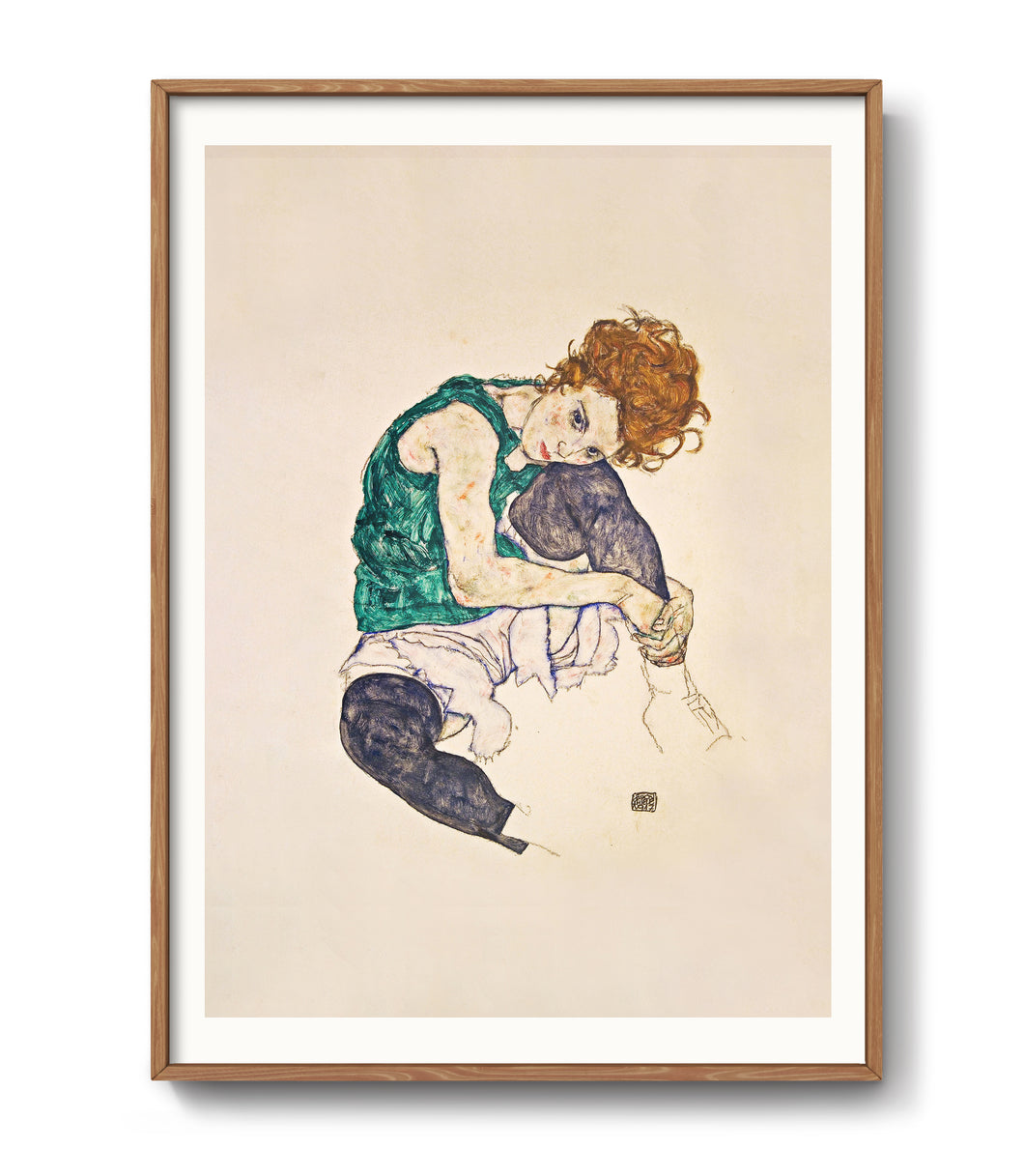 Seated Woman by Egon Schiele